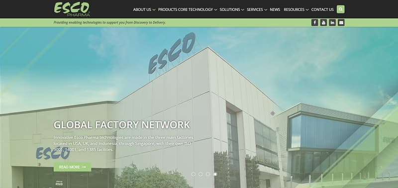 Esco Pharma Website